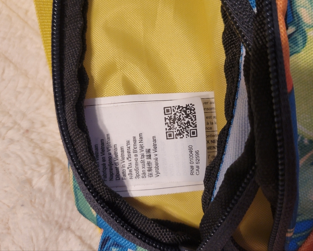 Kavu Blue And Yellow Citrus Canvas Spectator Fanny Pack Tropical Pattern - Picture 8 of 10